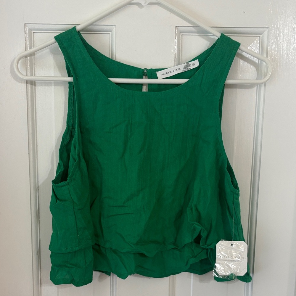 Altar'd State Emerald Green Tank Top - xs - new with tags